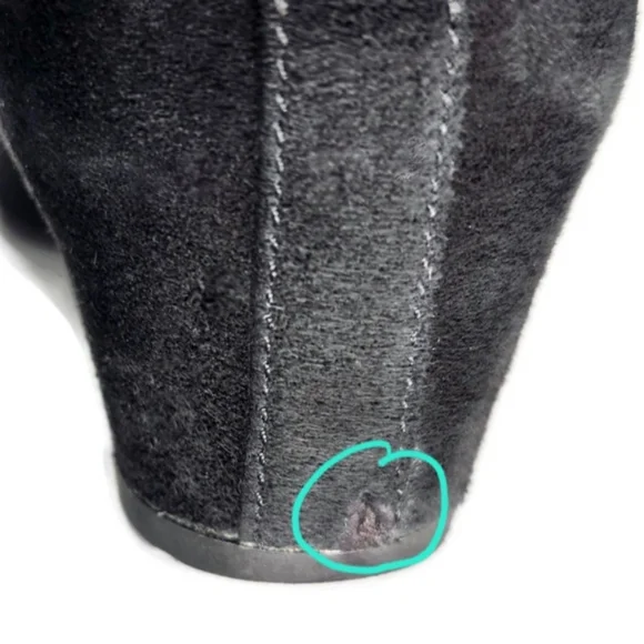 Eileen Fisher Neat Black Suede Round-Toe Low Block Heel Slip-On Pumps - Picture 14 of 14